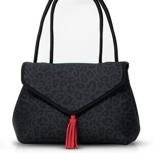 Like New: Cris Tassel - Neoprene Tote and Crossbody Purse